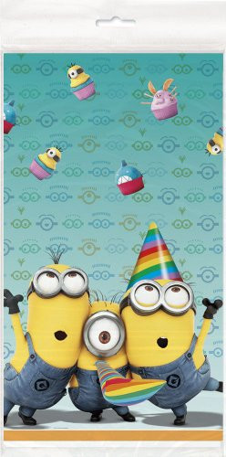 Despicable Me Party Supplies Plastic Tablecloth 54 Inches by 84 Inches