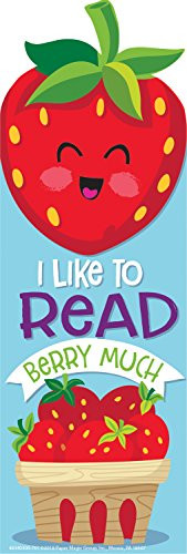 EUREKA 24 Piece Scratch-and-Sniff Strawberry Scented Bookmarks