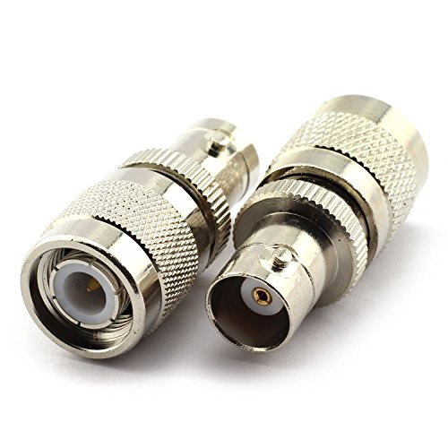 E-outstanding 2 x TNC/BNC Type Adapter TNC-Male Plug to BNC-Female Jack RF Coaxial Antennas Connector Straight