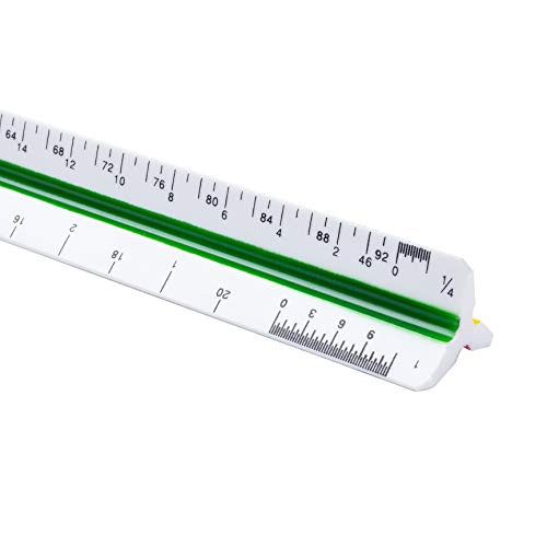 Mr. Pen- Architectural Scale Ruler, 12" Plastic Architect Scale, Triangulare Scale, Scale Ruler for Blueprint, Triangle Ruler, Drafting Ruler, Architect Ruler, Scale Ruler, Architecture Ruler