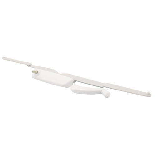 Prime-Line Products TH 24023 Truth Hardware Maxim Dual Arm Casement Operator with Stud Bracket, Brite White