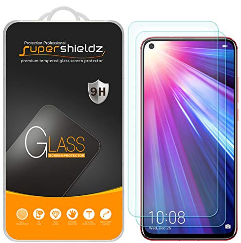 (2 Pack) Supershieldz for Huawei (Honor View 20) Tempered Glass Screen Protector, Anti Scratch, Bubble Free