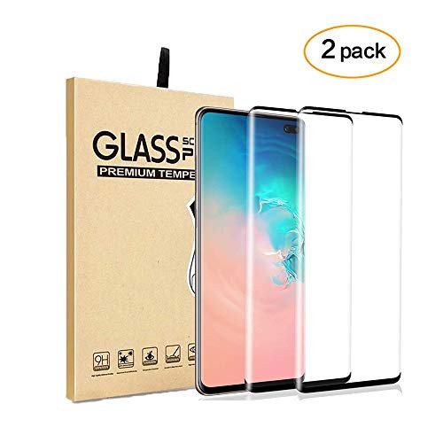 Galaxy S10 Screen Protector,[2 Pack] ZUO XI Tempered Glass with Anti-Fingerprint, Bubble Free, 9H Hardness,HD Screen Protector Film for Samsung Galaxy S10[Black]