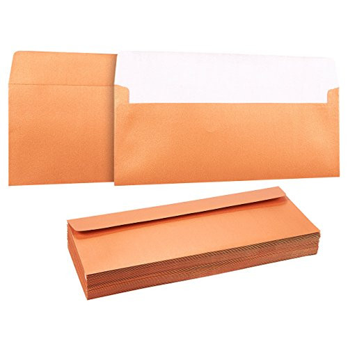 50 Pack #10 Copper Business Envelopes - Value Pack Square Flap Envelopes - 4 1/8 x 9 1/2 Inches - 50 Count, Copper
