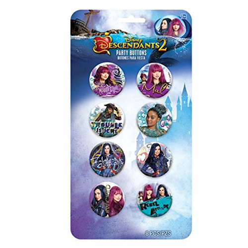 amscan Buttons | Disney Descendants 2 Collection | Party Accessory