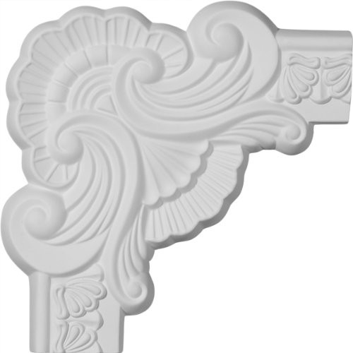 Ekena Millwork PML09X09AC Acanthus Leaf Panel Molding Corner, 9 3/8-Inch x 9 3/8-Inch