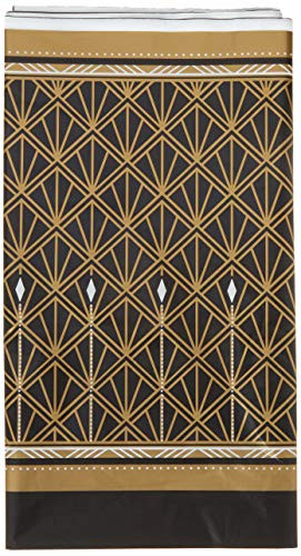 Amscan 571896 Party Supplies Glitz & Glam Plastic Table Cover, 54" x 96", Multicolor