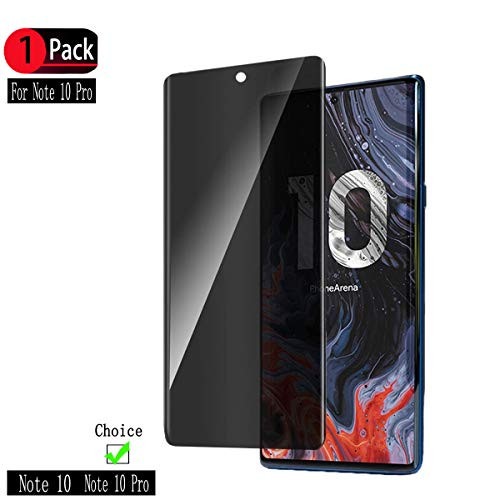 Galaxy Note 10 Pro Privacy Screen Protector, SunCable [Anti-Spy] [Anti-Fingerprint] [9H Hardness][3D Coverage][Bubble-Free] Tempered Glass Screen Protector for Samsung Galaxy Note 10 Pro