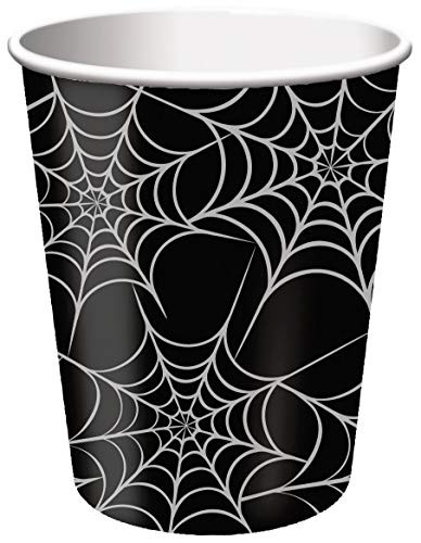 Creative Converting 8 Count Hot/Cold Cups, 9 oz, Metallic Webs