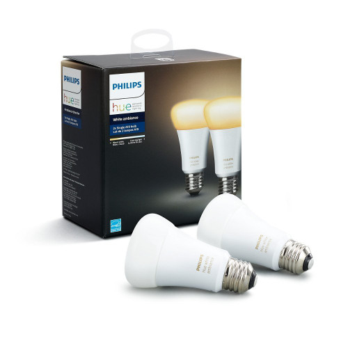 Philips 453092 Ambiance A19 2 Retail Hue White 60W Equivalent Dimmable LED Sart Bulb (Compatible with Amazon Alexa, Apple Homekit, and Google Assistant), 2-Pack Philips 453092 Ambiance A19 2 Retail Hue White 60W Equivalent Dimmable LED Sart Bulb (Compatible with Amazon Alexa, Apple Homekit, and Google Assistant), 2-Pack