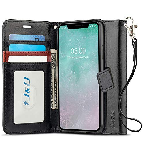 J&D Case Compatible for iPhone 11 Pro Case, [RFID Blocking Wallet] [Slim Fit] Heavy Duty Shock Resistant Flip Cover Wallet Case for iPhone 11 Pro Wallet Case - [Not for iPhone 11/iPhone 11 Pro Max]