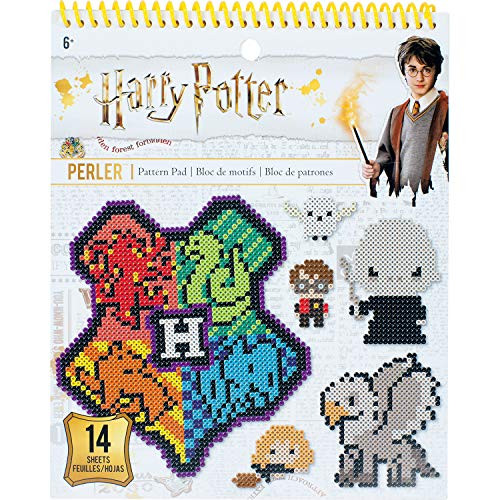 Perler Beads Harry Potter Pattern Instruction Pad, 53 Patterns, Multicolor