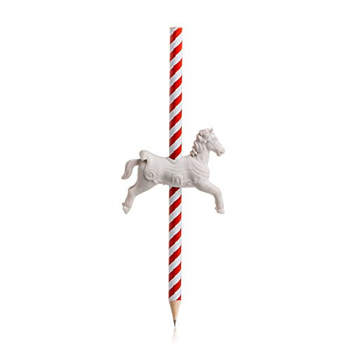 SUCK UK A Carnival Creation Children's Pencil Eraser (Carousel Horse Eraser & Pencil)