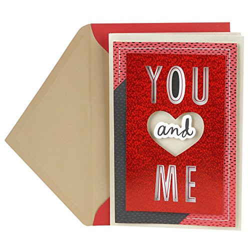 Hallmark Anniversary Card or Love Card for Significant Other (You and Me Paper Craft)