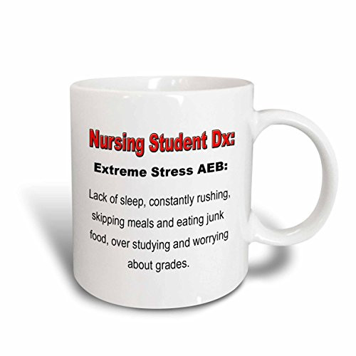 3dRose Nursing Student Extreme Stress Aeb Nursing Humor Ceramic Mug, 11-Ounce