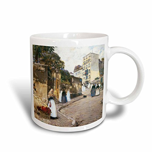 3dRose Rue Montmartre by Childe Hassam Ceramic Mug, 11-Ounce