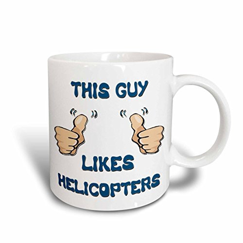 3dRose mug_150366_1 This Guy Likes Helicopters Ceramic Mug, 11-Ounce