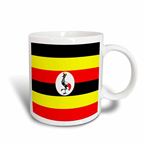 3dRose Uganda Flag Ceramic Mug, 11-Ounce