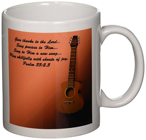 3dRose Classic Guitar and Bible Verse Sing to The Lord a New Song Ceramic Mug, 11-Ounce 3dRose Classic Guitar and Bible Verse Sing to The Lord a New Song Ceramic Mug, 11-Ounce