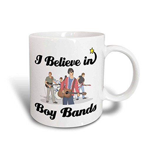 3dRose I Believe in Boy Bands Ceramic Mug, 11-Ounce