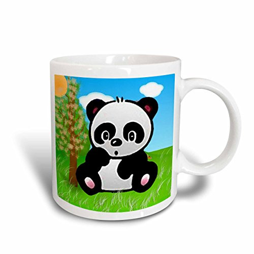 3dRose Panda Bear Mug, 11-Ounce