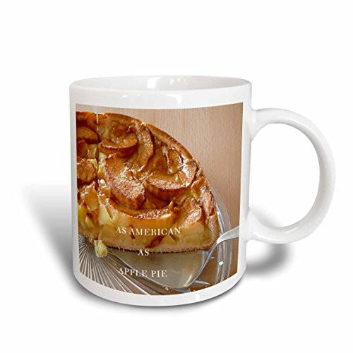 3dRose As American as Apple Pie Ceramic Mug, 11-Ounce