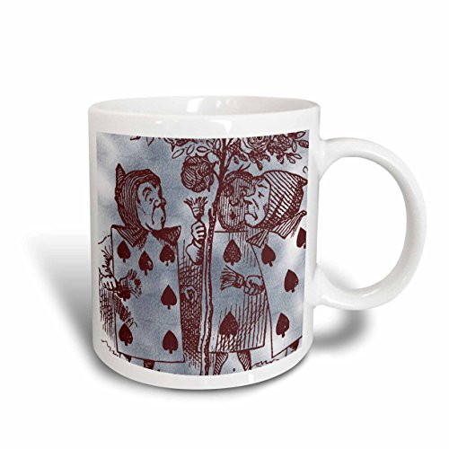 3dRose mug_110205_1 Painting The Roses Vintage Alice in Wonderland Ceramic Mug, 11-Ounce