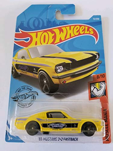 Hot Wheels 2019 Muscle Mania '65 Mustang 2+2 Fastback, 72/250 Yellow