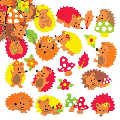 Baker Ross Hedgehog Foam Stickers for Children to Decorate and Embellish Fall Cards Models Displays and Other Crafts (Pack of 120) Baker Ross Hedgehog Foam Stickers for Children to Decorate and Embellish Fall Cards Models Displays and Other Crafts (Pack of 120)