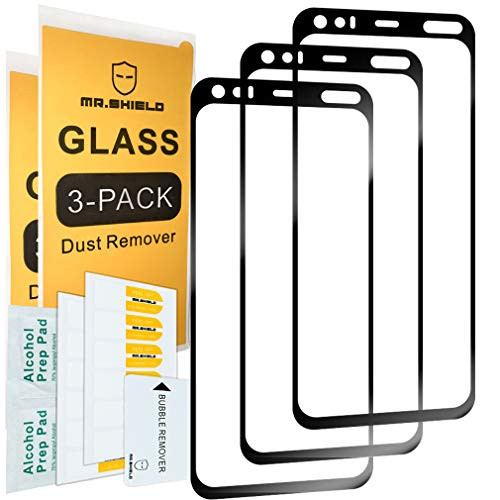 [3-Pack]-Mr.Shield for Google Pixel 4 [Tempered Glass] [Full Screen Glue Cover] Screen Protector with Lifetime Replacement