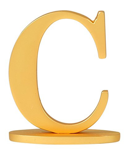 Thirstystone Old Hollywood Monogram Letter J Wine Stopper, Matte Gold Finish