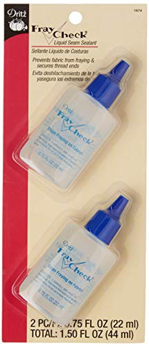 Dritz 1674 Fray Check Liquid Seam Sealant, 0.75-Fluid Ounce (2-Count)