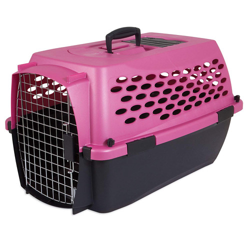 Petmate Fashion Vari Kennel, 10-20lbs, Dark Pink/Black