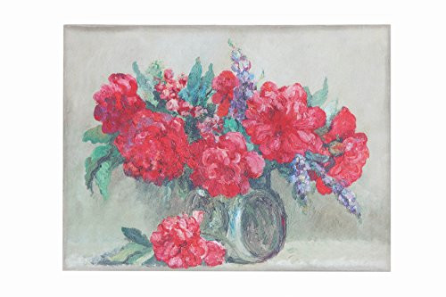 Creative Co-Op Vintage Canvas Floral Reproduction Wall Décor