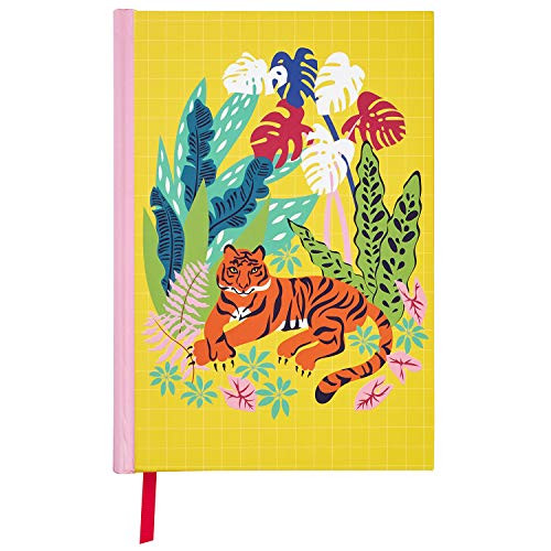 C.R. Gibson Yellow Tiger Hardcover Journal Notebook for Girls, 6'' W x 8.5'' L, 160 Pages