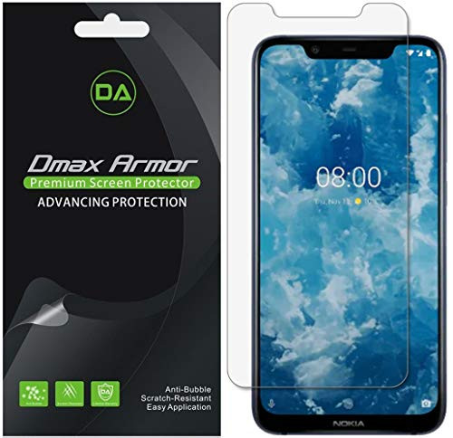 [6-Pack] Dmax Armor for Nokia 8.1 Screen Protector, Anti-Bubble High Definition Clear Shield