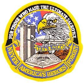 EagleEmblems PM0025 Patch-USA,911,AM.Heroes (3.5'')