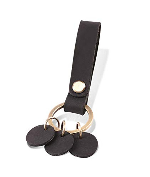Jzcky Shzrp Premium Leather Valet Keychain Key Ring, Handmade Leather Car Key Chain, Creative Design Keyring(Black) Jzcky Shzrp Premium Leather Valet Keychain Key Ring, Handmade Leather Car Key Chain, Creative Design Keyring(Black)