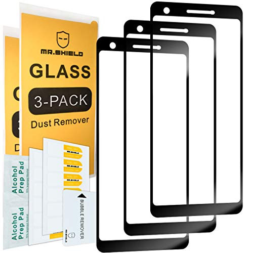 Mr.Shield for Google (Pixel 3a) [Japan Tempered Glass] [9H Hardness] [Full Screen Glue Cover] [3-Pack] Screen Protector with Lifetime Replacement