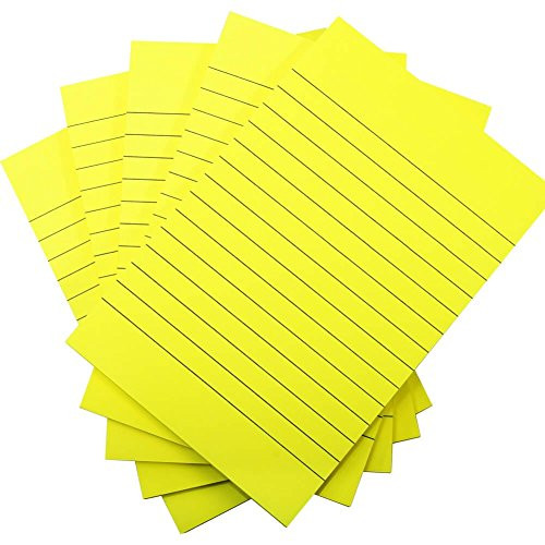selizo 5 Pads Yellow Sticky Notes Pad with Lined 4 x 6 inch, 50 Sheets/Pad