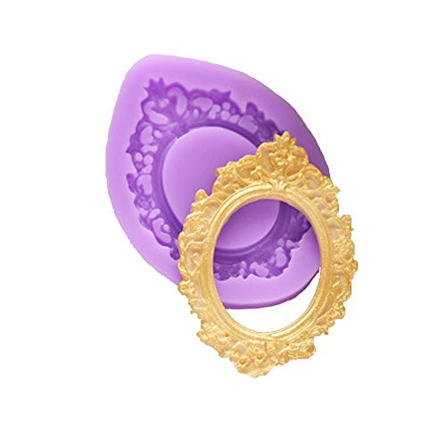 Mirror Frame Silicone Mold Fondant Sugarcraft Cake Decorating Tools Chocolate Candy Mold