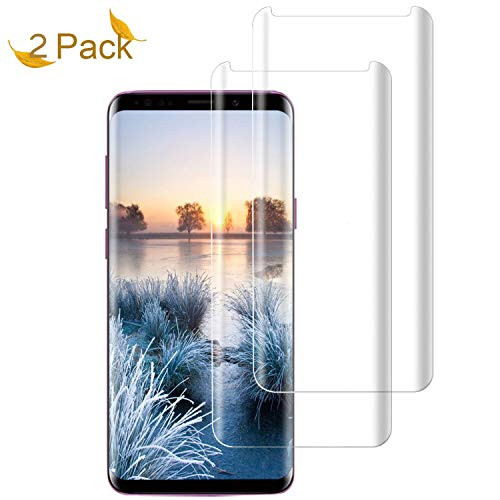 (2 Pack) Galaxy S9 Plus Screen Protector, 3D Full Screen Coverage Glass [9H Hardness][HD-Clear][Case Friendly][Anti-Fingerprint] Tempered Glass Screen Protector Compatible with Samsung Galaxy S9 Plus