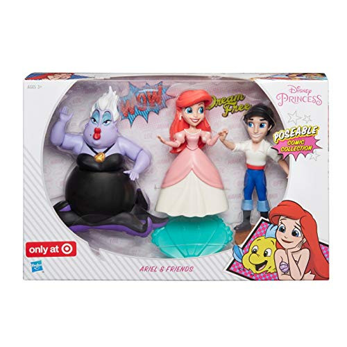Disney Princess Comics Collection Poseable The Little Mermaid Ariel Eric Ursula Figure set