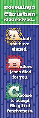 Bookmark - General -"ABCs of Becoming a Christian" - NIV Scripture - (Pack of 25)