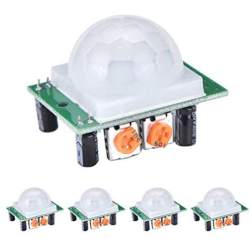 WayinTop 5pcs HC-SR501 Adjustable IR Pyroelectric Infrared PIR Motion Detector Sensor Module for Arduino Raspberry Pi