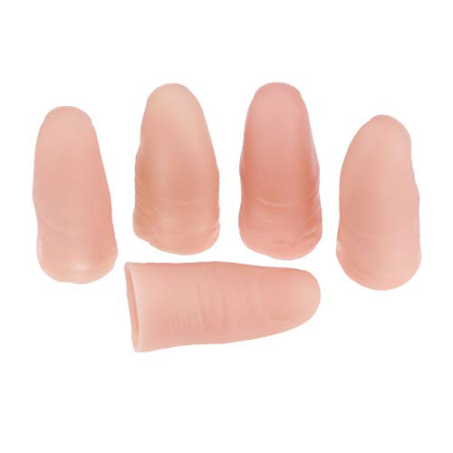 Plastic Finger Magic Trick Fake Thumb Tip without Fingernail Soft Thumb Cover Appear/Disappear Finger Magic Tricks for Party, Game