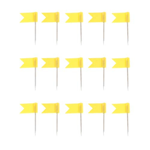 100pcs Yellow Flag Push Pins Nail Thumb Tack Cork Board Map Drawing Pins For Notice Cork Board World Map