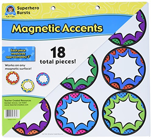 Teacher Created Resources Superhero Bursts Magnetic Accents (77261) Teacher Created Resources Superhero Bursts Magnetic Accents (77261)