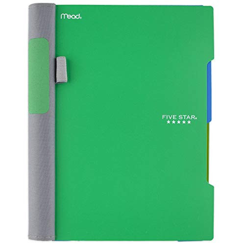 Five Star Advance Spiral Notebook, 2 Subject, College Ruled Paper, 100 Sheets, 9-1/2" x 6", Green (73160)