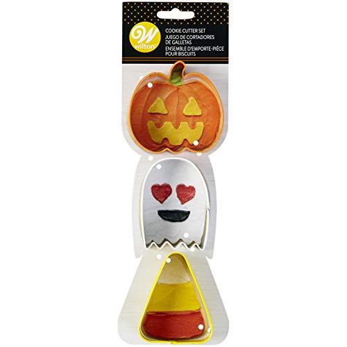 Wilton Halloween 3 pc COokie Cutters - Pumpkin, Ghost & Candycorn